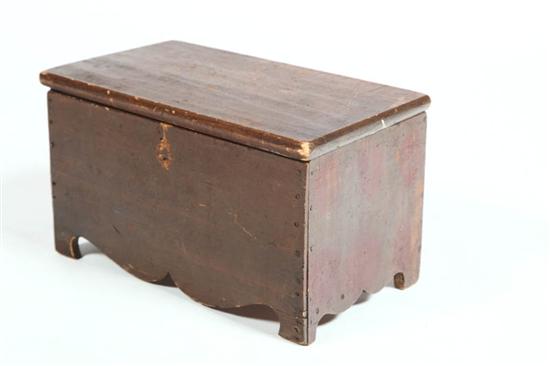 MINIATURE BLANKET CHEST.  American