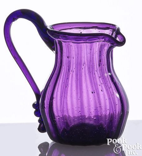 MINIATURE BLOWN AMETHYST GLASS
