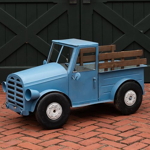 MINIATURE BLUE PAINTED METAL AND