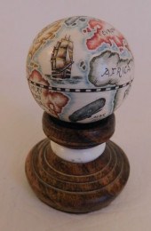 MINIATURE BONE GLOBE 1654 MAPM