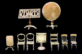 MINIATURE BRASS FURNITURE, NIN