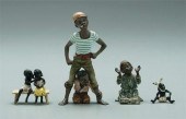 Miniature bronzes, black figur