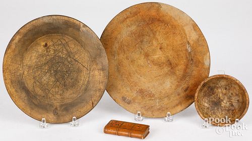 MINIATURE BURL BOWL, LATE 18TH