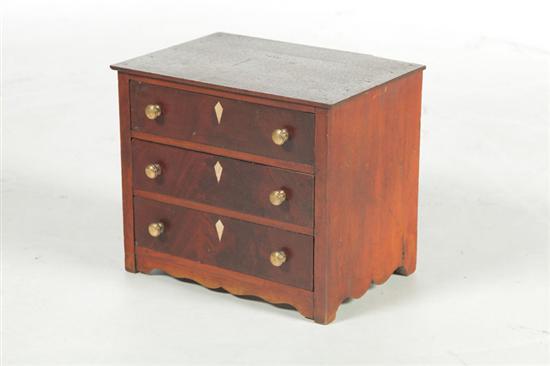 MINIATURE CHEST OF DRAWERS. 