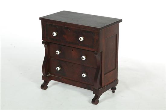 MINIATURE CHEST OF DRAWERS. 