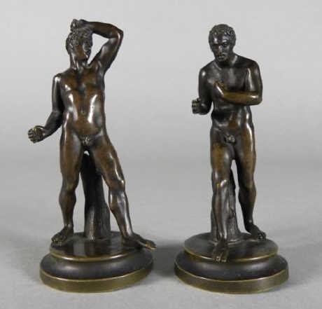 MINIATURE CLASSICAL BRONZE FIGURES,