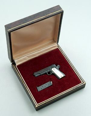 Miniature Colt pistol, working