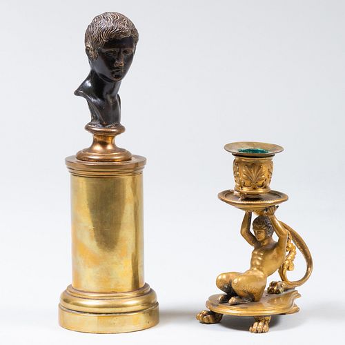 MINIATURE CONTINENTAL BRONZE BUST