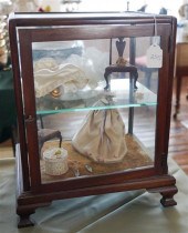 MINIATURE CURIO CABINET, TWO S