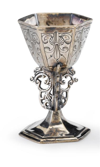 Miniature Dutch silver chalice cup