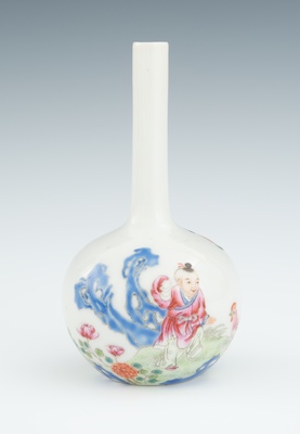 Miniature Eggshell Famile Rose Vase