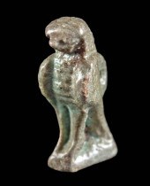 MINIATURE EGYPTIAN GLAZED FAIE