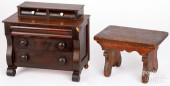 MINIATURE EMPIRE DRESSER AND F