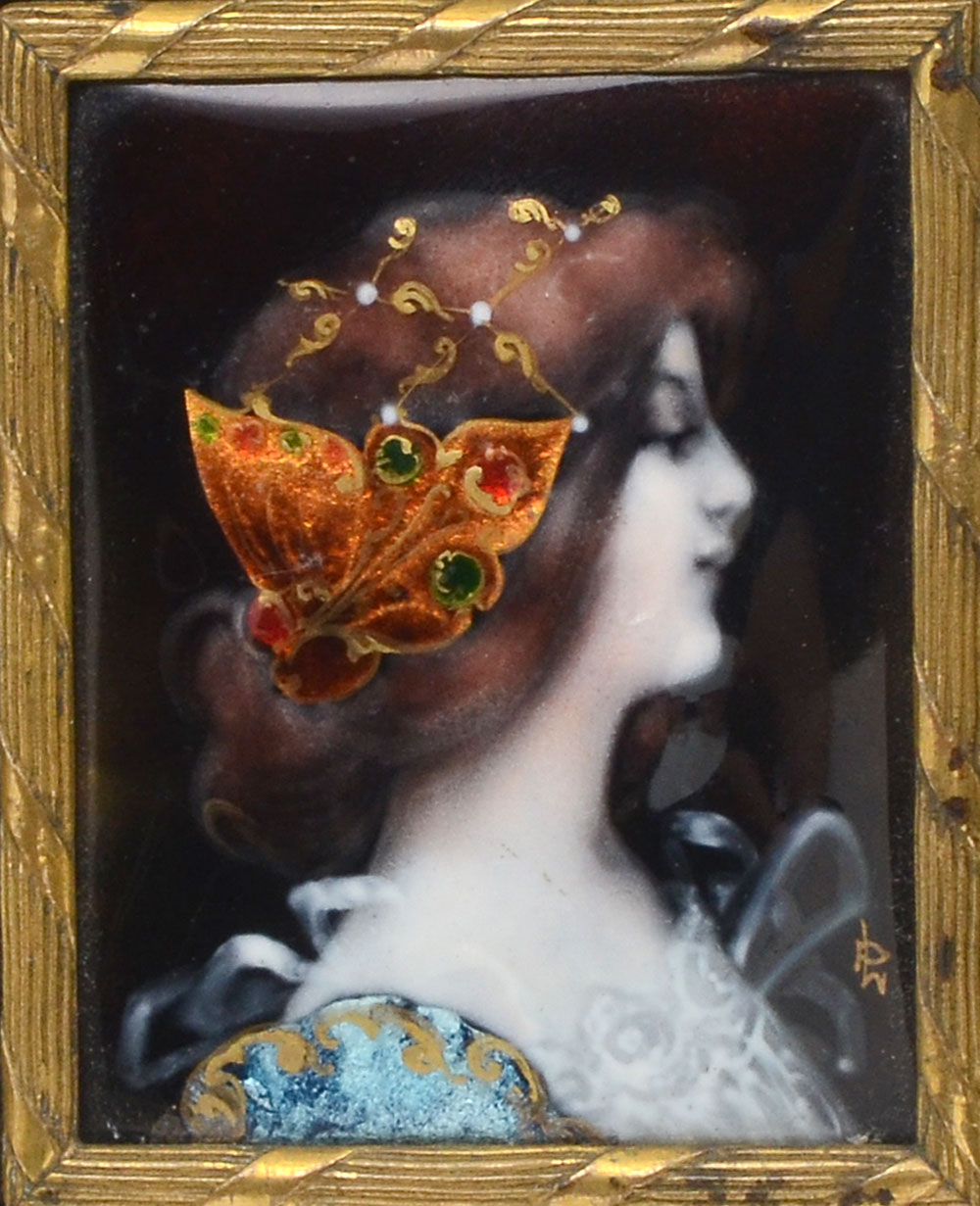MINIATURE ENAMEL ON COPPER PORTRAIT