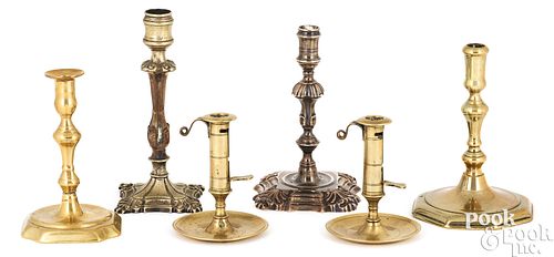 MINIATURE ENGLISH TAPERSTICKS, 18TH