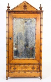 MINIATURE FAUX BAMBOO MIRRORED