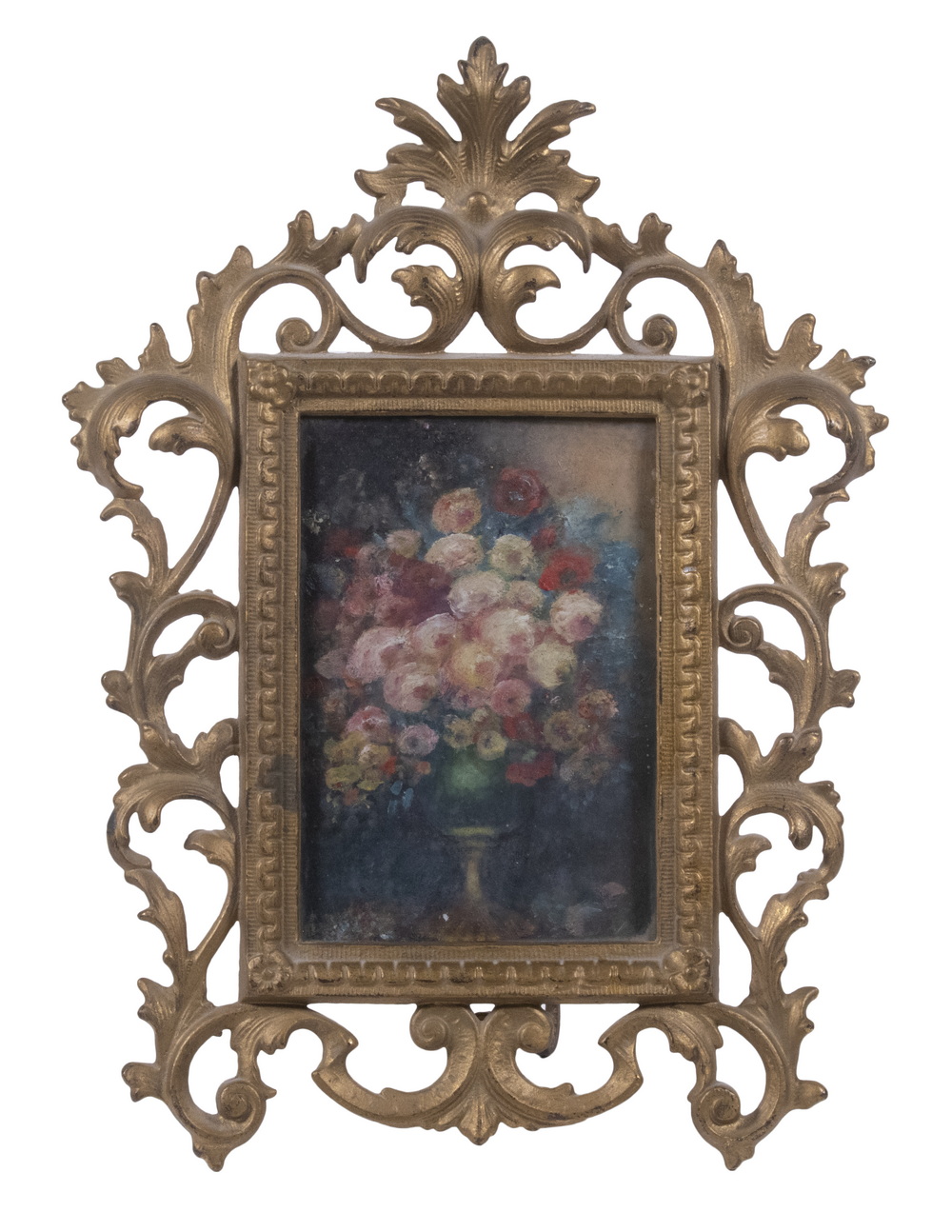 MINIATURE FLORAL STILL LIFE BY A 97