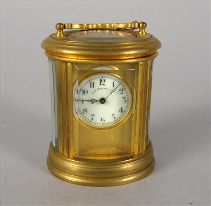 Miniature French brass cased