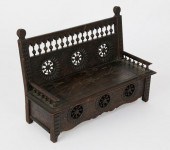 MINIATURE FRENCH CARVED WALNUT