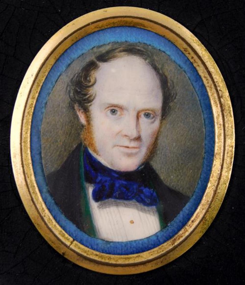 MINIATURE: GENTLEMAN, OVAL SUPPORT,