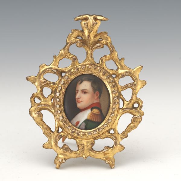 MINIATURE GERMAN PORCELAIN FRAMED