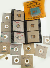 MINIATURE GOLD & PLATINUM COIN