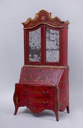 MINIATURE ITALIAN ROCOCO RED L