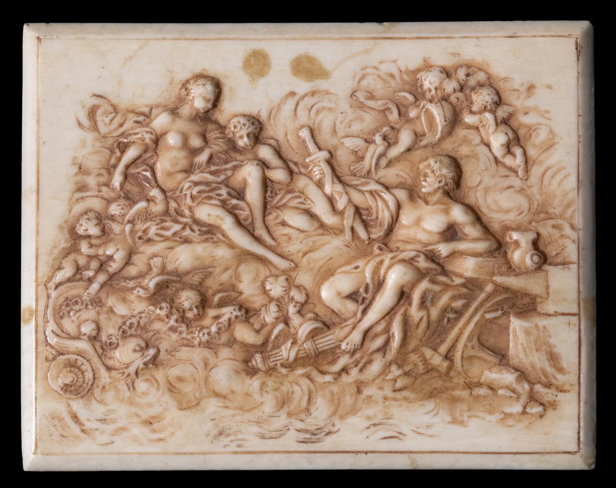 MINIATURE IVORY PLAQUE