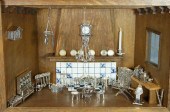 Miniature kitchen diorama with