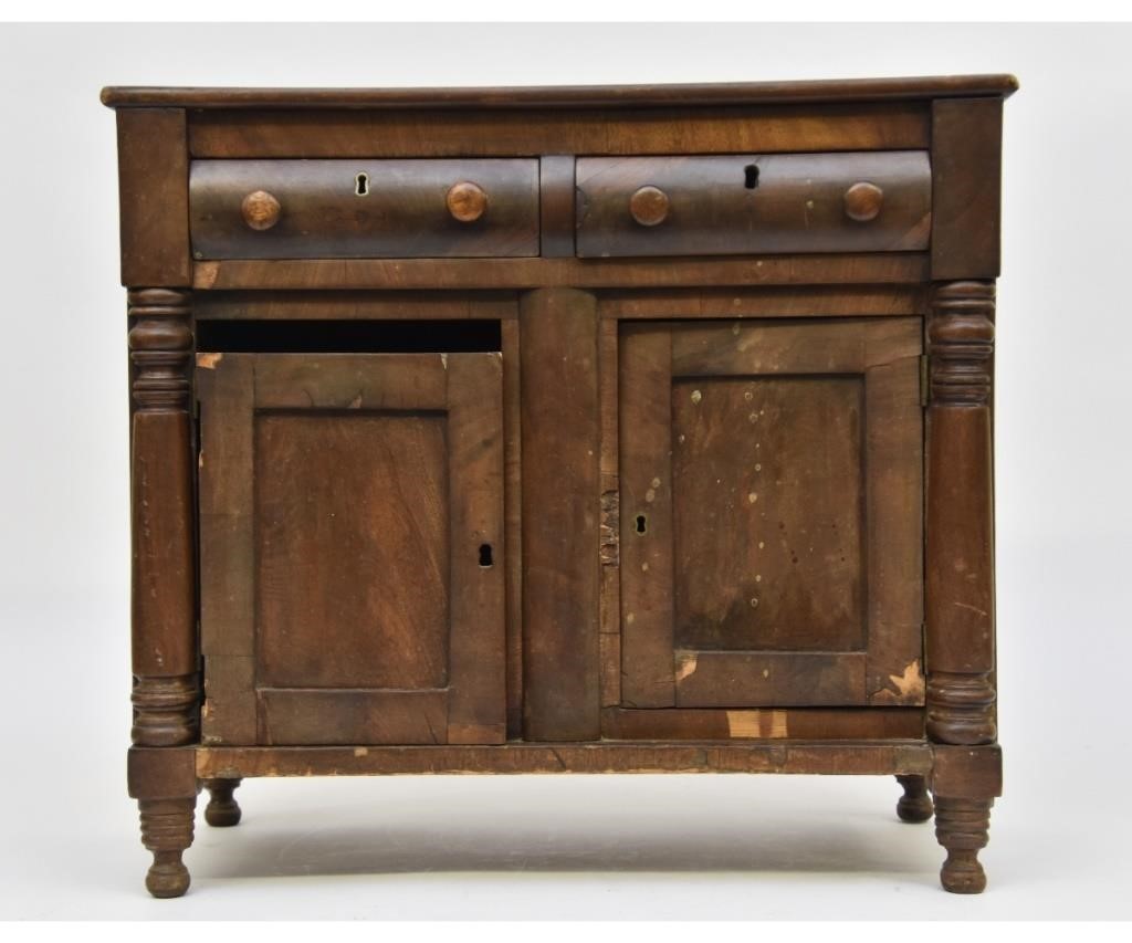 Miniature late Sheraton mahogany