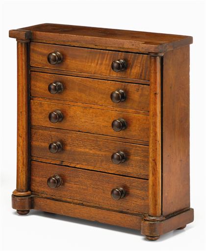 Miniature mahogany Biedermeier