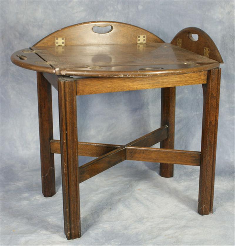 Miniature mahogany butler's tray