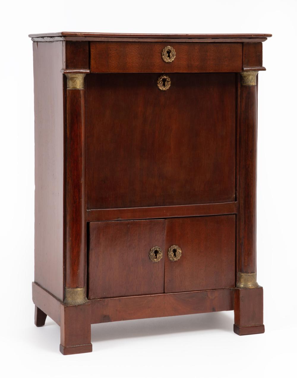 MINIATURE MAHOGANY SECRETAIRE A