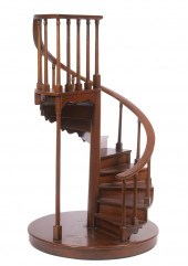 MINIATURE MAHOGANY SPIRAL STAI