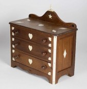 MINIATURE MAHOGANY THREE DRAWE