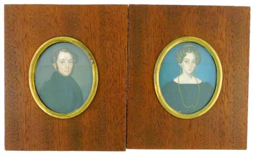 MINIATURE: MAN AND WOMAN, OVAL