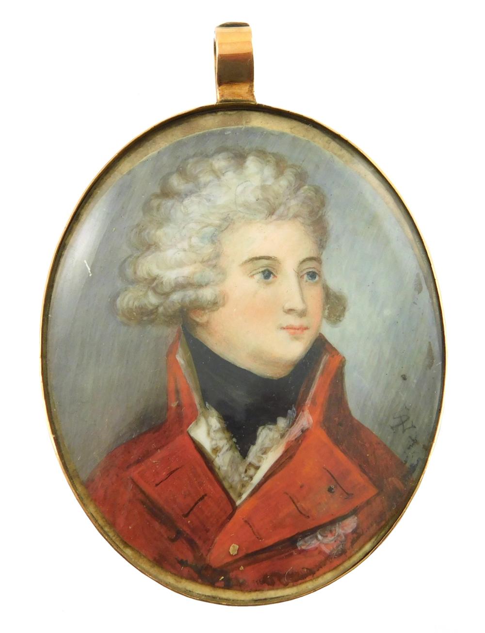 MINIATURE: MILITARY GENTLEMAN, OVAL