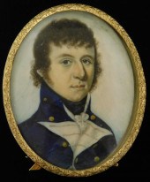 MINIATURE: MILITARY MAN, OVAL
