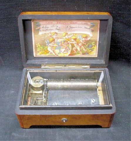 Miniature Music Box in Burlwood