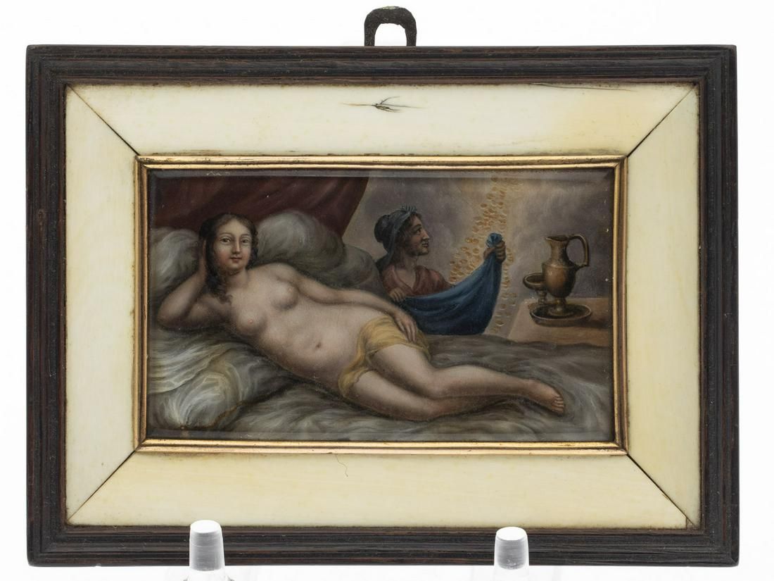 MINIATURE OF A RECLINING NUDE,