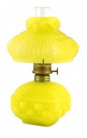 MINIATURE OIL LAMP, "BASKET LA