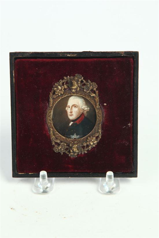 MINIATURE ON IVORY.  European  19th