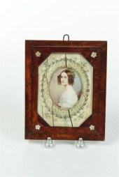 MINIATURE ON IVORY SIGNED ''FU