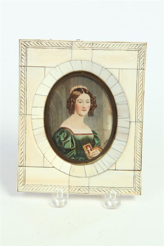 MINIATURE ON IVORY SIGNED