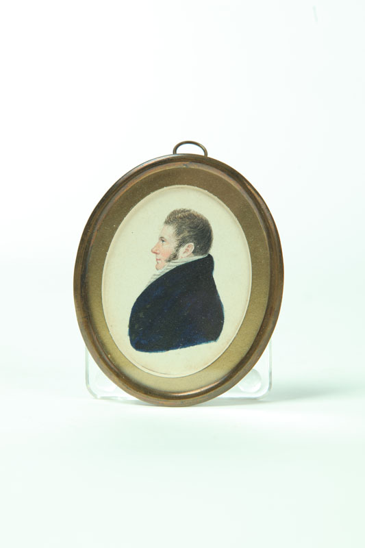 MINIATURE ON PAPER OF A MAN. 