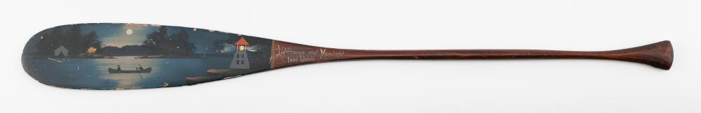 MINIATURE PAINTED CANOE PADDLE FROM