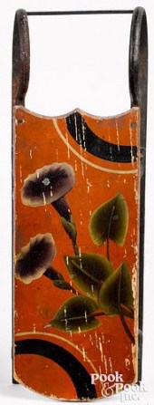 MINIATURE PAINTED PINE SLED, 1