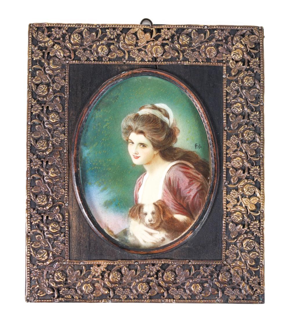 MINIATURE PAINTED PORTRAIT OF A