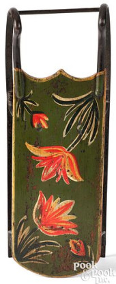 MINIATURE PAINTED SLED, 19TH C