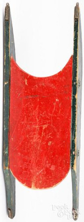 MINIATURE PAINTED SLED, EARLY